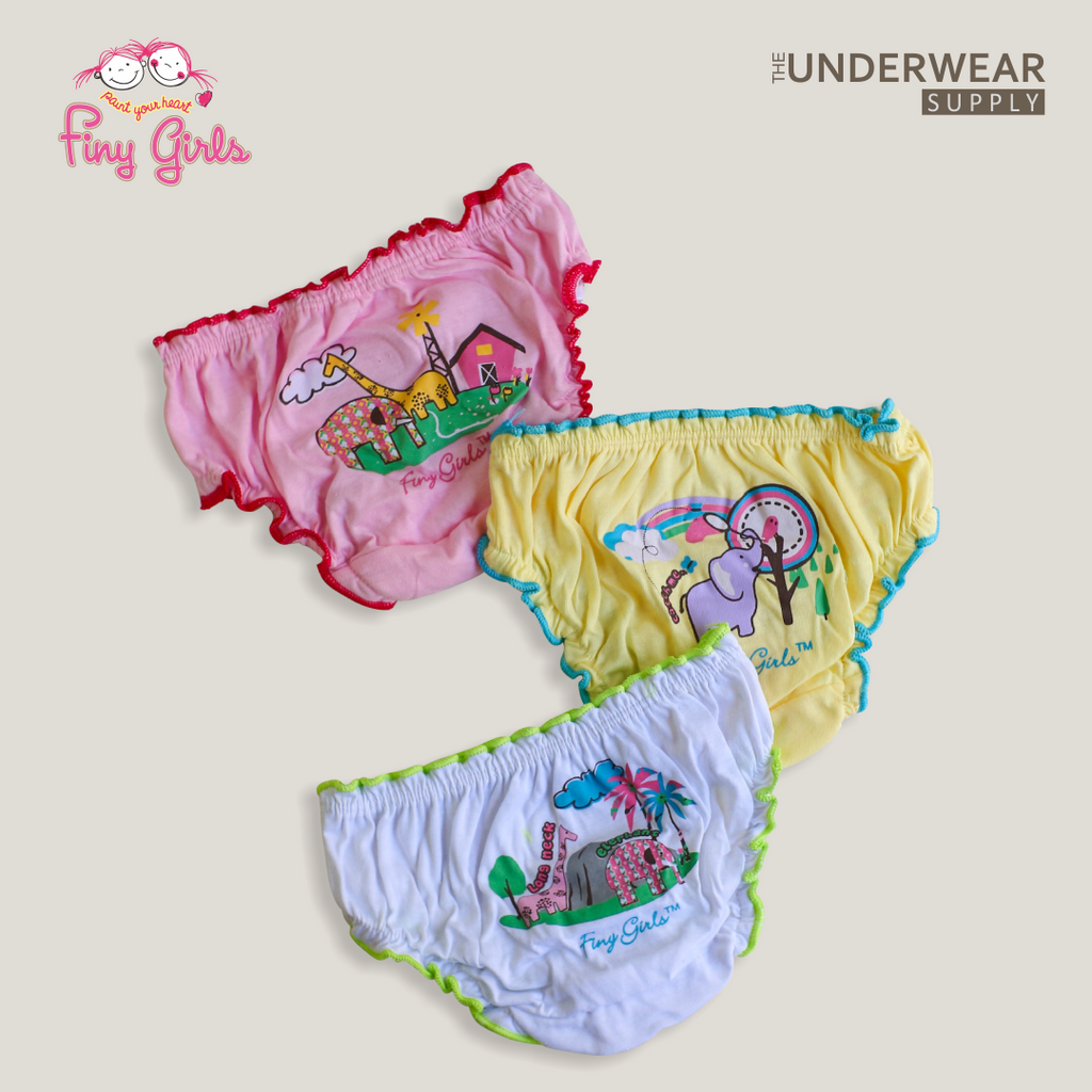 FINY GIRLS [1 Box = 3 Pcs] - Celana Dalam Anak Perempuan [2- 13 tahun]  / Neci