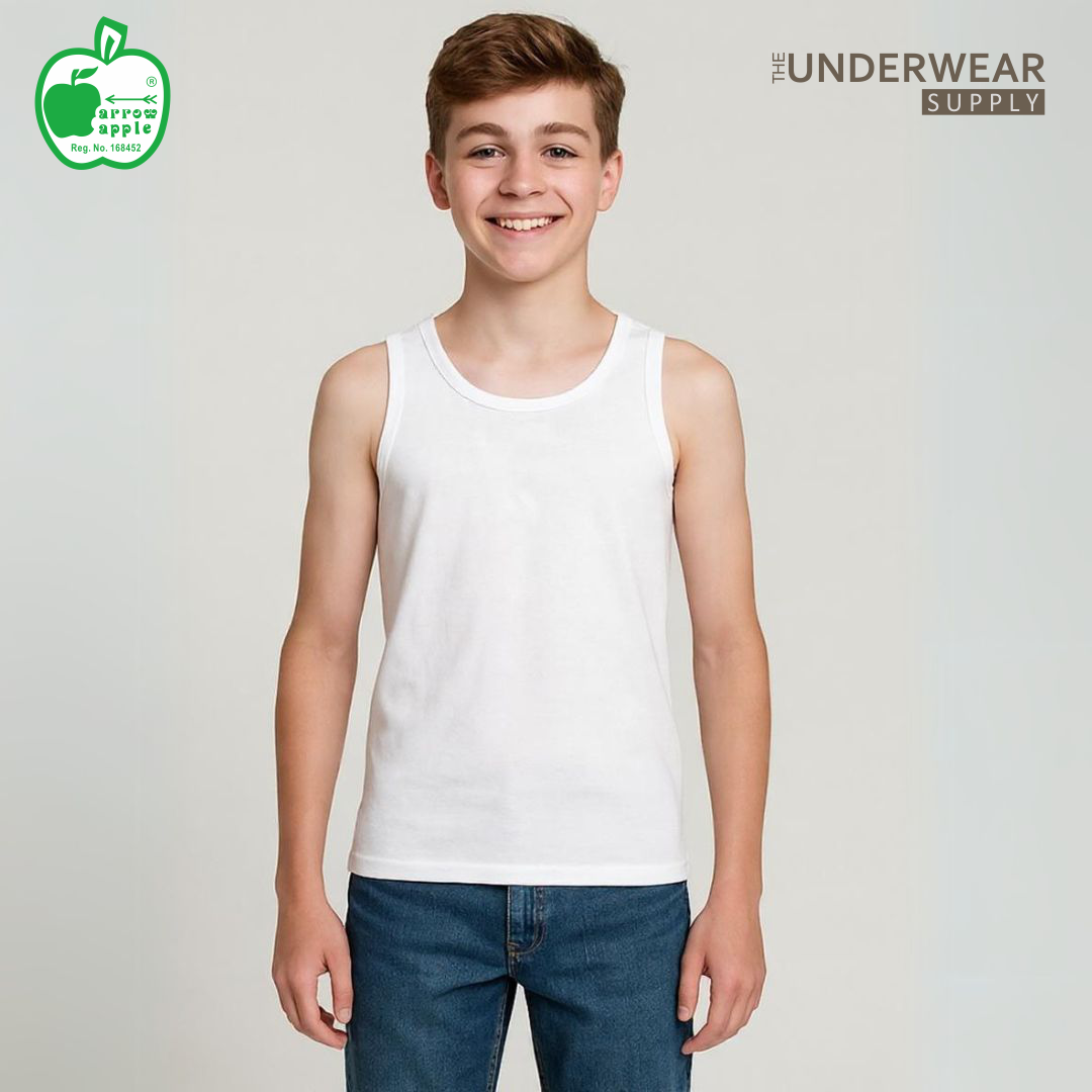 [Arrow Apple] Singlet Sekolah Remaja 10-17 Tahun | Cotton | Baju Dalam Teen Boy