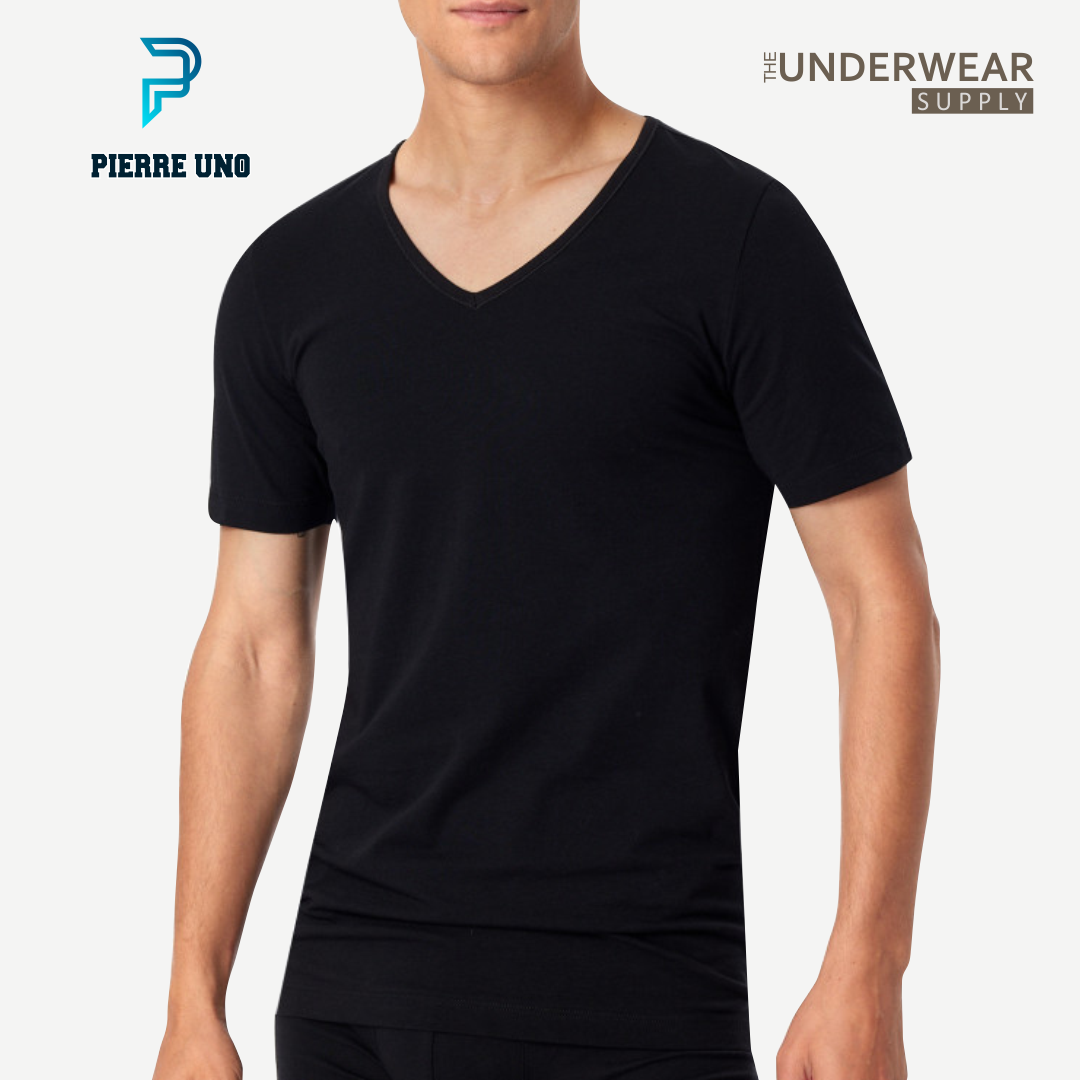 [Pierre Uno] Kaos Dalam Pria V Neck 100% Premium Cotton | V Neck Undershirt
